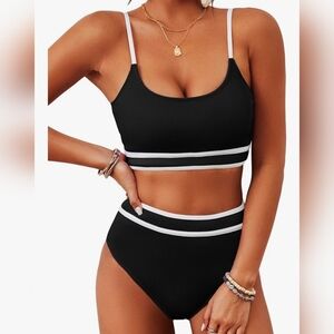 Black & White Two-Piece Bikini – Size Medium, NWT